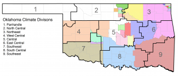 Tribal jurisdictions with climate division boundaries.