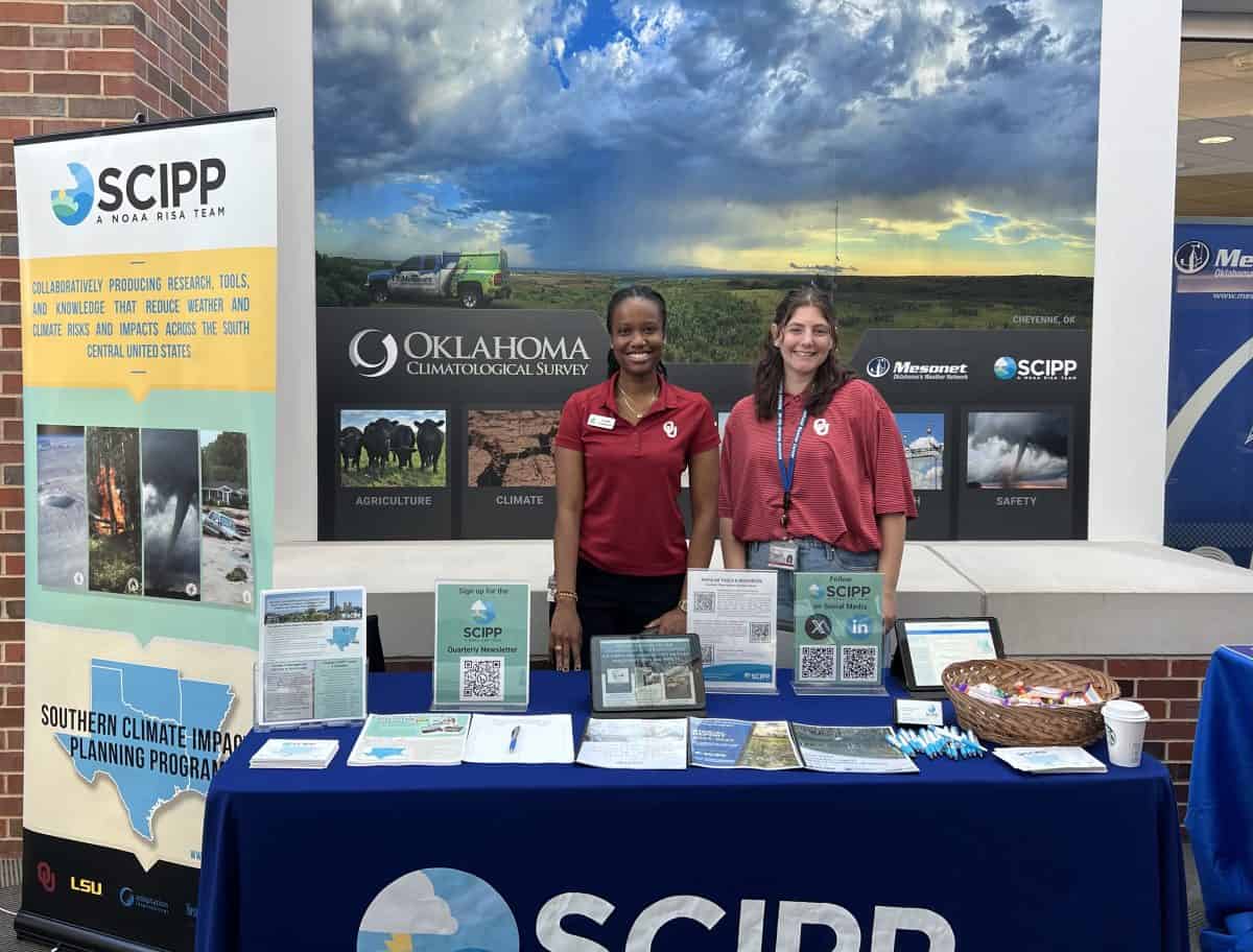 Caylah Cruickshank and Josephine Kilgore at the National Weather Festival