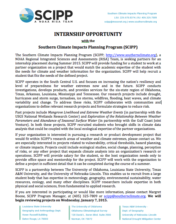 SCIPP Internship Opportunity