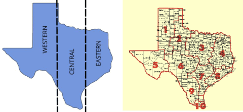 Texas Climate Division Map